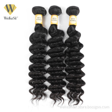 WKS Loose Deep Wave Human Hair Weaving Factory Sales Brazilian Young Girl Virgin Cuticle Aligned Loose Curls Bundles